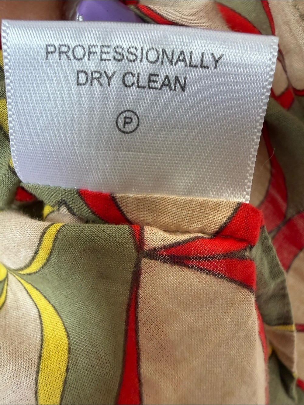 Tory Burch Mod Geometric Print Button Down Shirt Retro Resort Boho Blouse Sz 8 - Picture 10 of 10